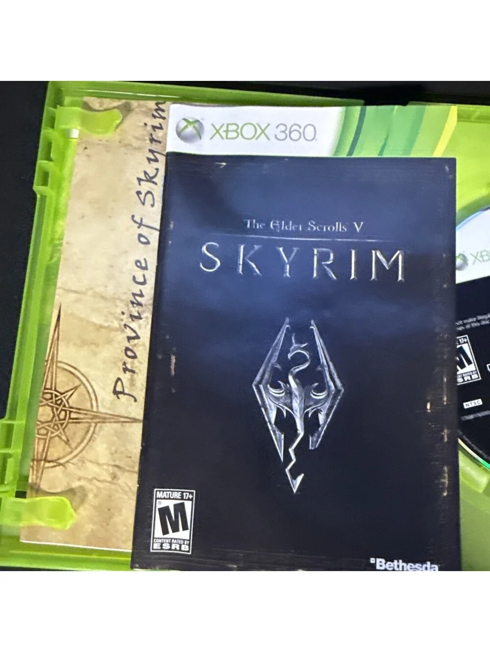 The Elder Scrolls V: Skyrim for Xbox 360 - USED - CIB w/ Premium Quality Map 🔥